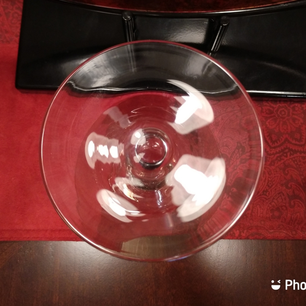 Pier One Amber Luster Crackle Martini Glasses-Discontinuef - Picture 5 of 5